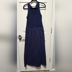 Ann Taylor LOFT Women's Sleeveless Maxi Dress Navy Blue - Size Small